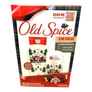 Old Spice Lumbersnack Gift Set Holiday Limited Edition Body Wash Deodorant Pine